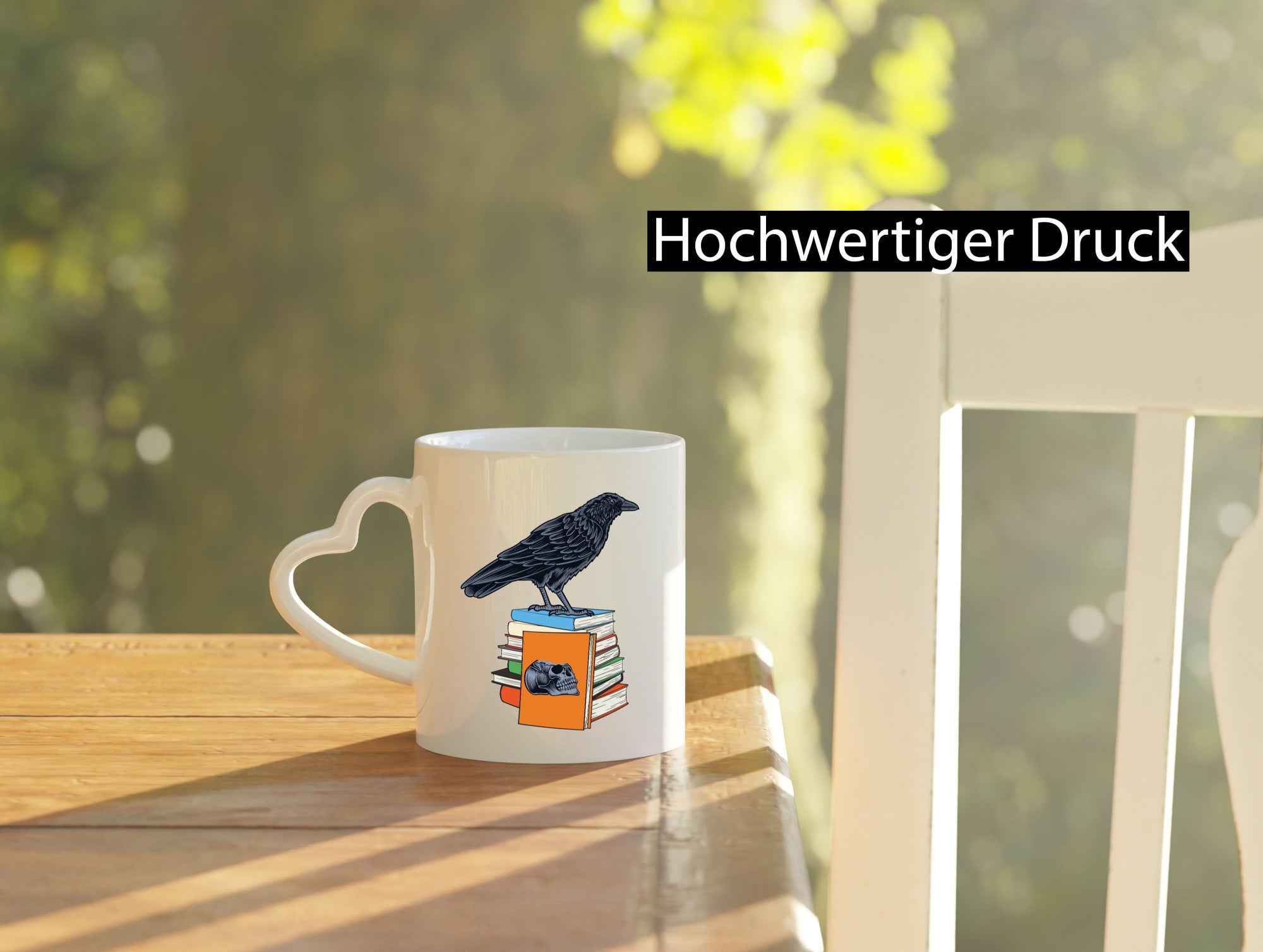 Rabe Motiv | Bücherwurm Tasse Bücher lesen lustig Humor Geschenkidee Geschenk