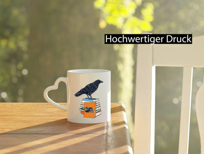 Rabe Motiv | Bücherwurm Tasse Bücher lesen lustig Humor Geschenkidee Geschenk