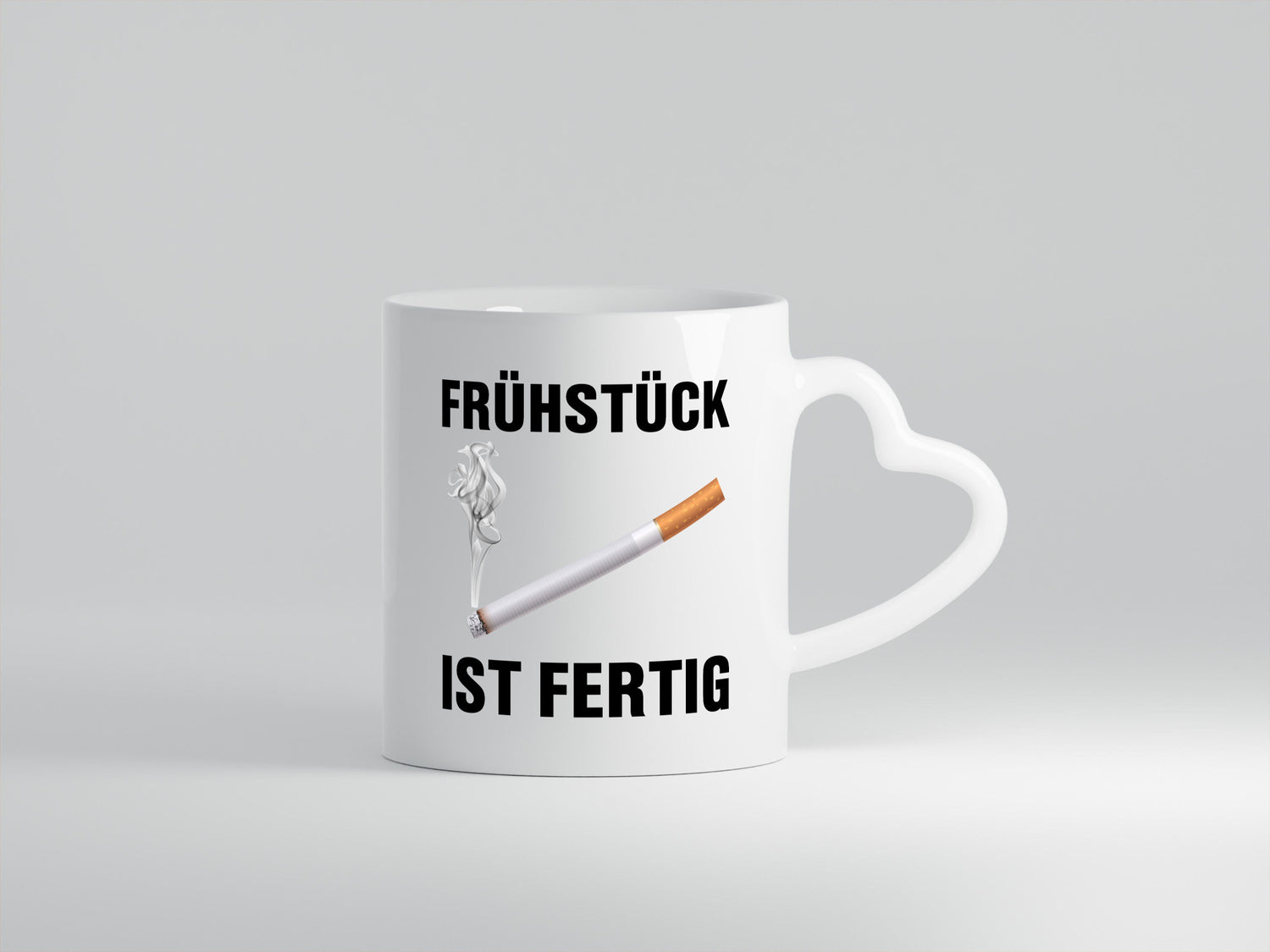 Frühstück ist Fertig | Zigarette Nikotin Raucher lustiger Spruch Geschenk Humor