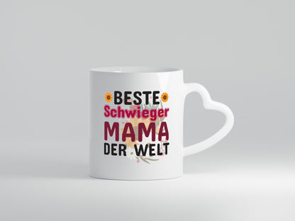 Beste Schwiegermama | Schwiegermutter Tasse Blumen Humor Familie Geschenkidee