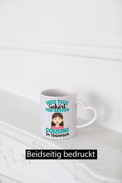 Im Universum: Cousine | Familie Verwandschaft Humor Geschenkidee Tasse