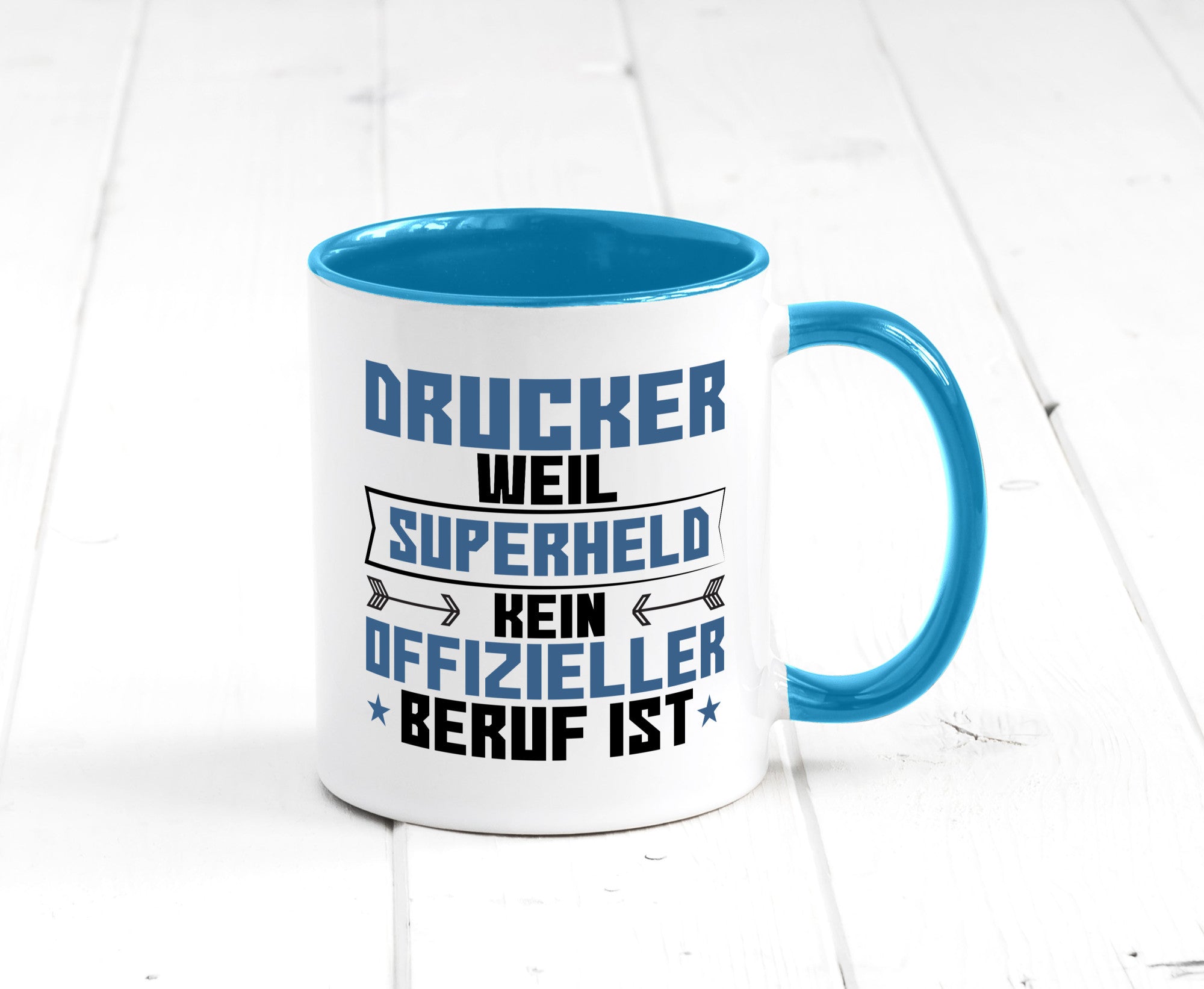 Superheld Drucker | Druckerei Print Medien Humor Geschenkidee Tasse
