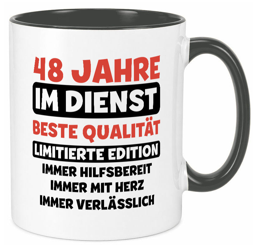 48 Jahre im Dienst | Jubiläum Arbeit v3 Humor Kollegen Büro Geschenkidee Tasse
