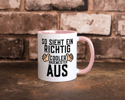 Richtig cooler Bademeister | Daumen hoch Schwimmbad lustig Humor Geschenkidee