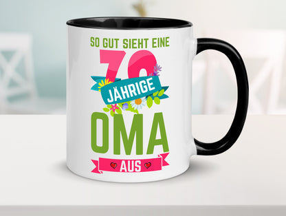 70. Geburtstag | 70 Jährige Oma Großmutter Geschenkidee Familie Humor Tasse