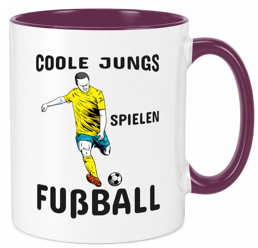 Coole Jungs spielen Fußball | Fußballer Tasse Junge lustiger Spruch Geschenk