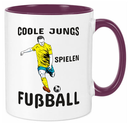 Coole Jungs spielen Fußball | Fußballer Tasse Junge lustiger Spruch Geschenk
