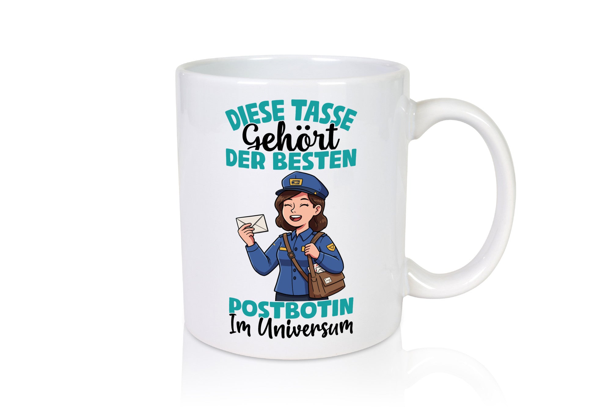 Im Universum: Postbotin | Beruf Post Briefträger Geschenk Arbeit Kollegen Büro