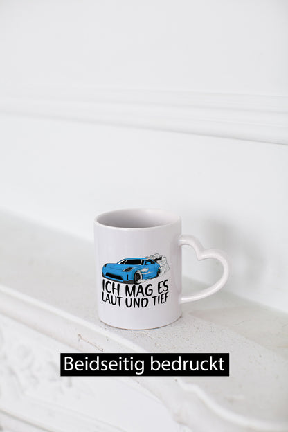 Ich mag es laut und tief | Motor Autofan Auto Tuning Geschenkidee Humor Tasse