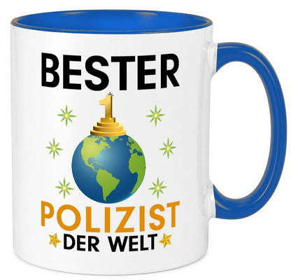 Welt Bester Polizist | Polizei lustiger Spruch Geschenk Humor Geschenkidee Tasse