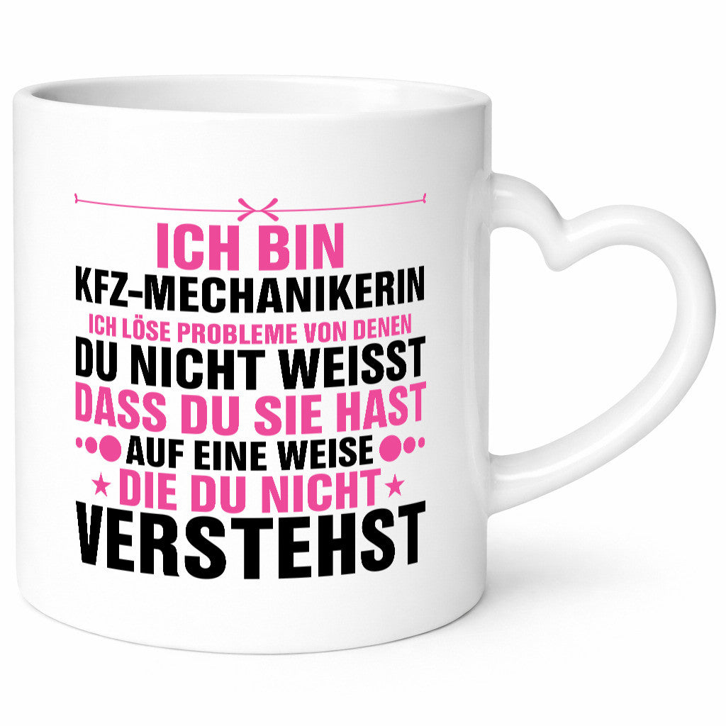 Löse Probleme: KFZ-Mechanikerin | Mechaniker KFZ v2 Geschenkidee Humor Tasse