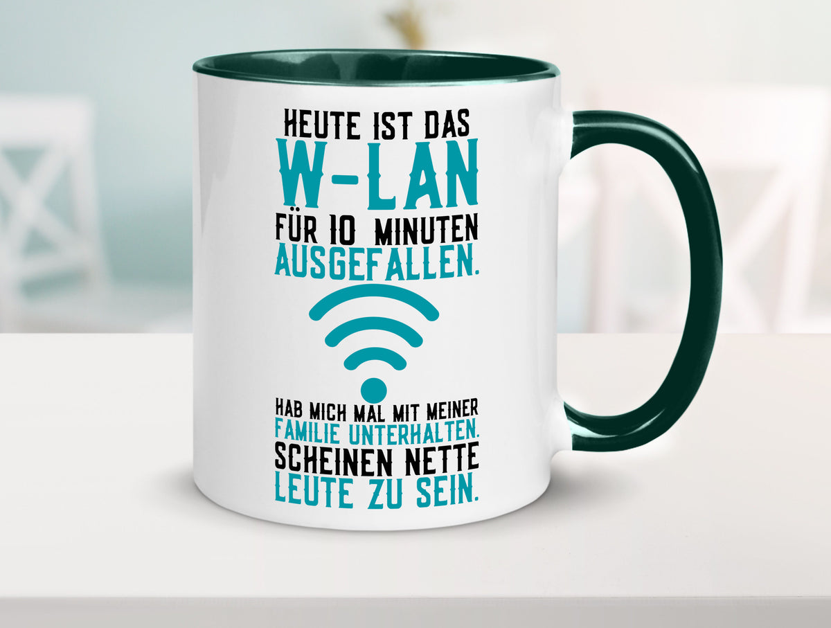10 Minuten W-Lan Ausfall | Nerd Computer PC Gamer lustig Humor Geschenkidee Tasse