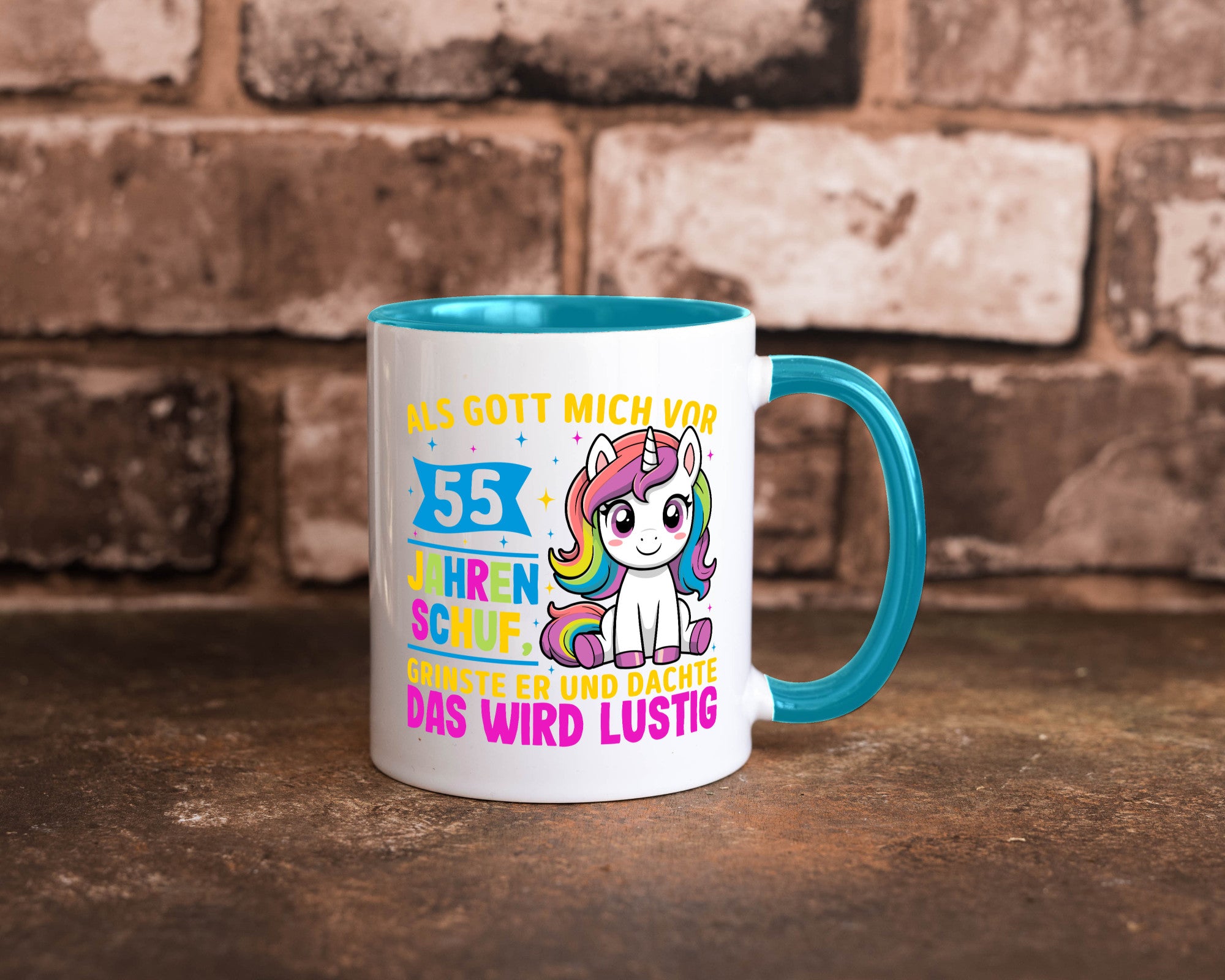 55. Geburtstag | Als Gott mich schuf 40 Jahre v2 lustiger Spruch Geschenk