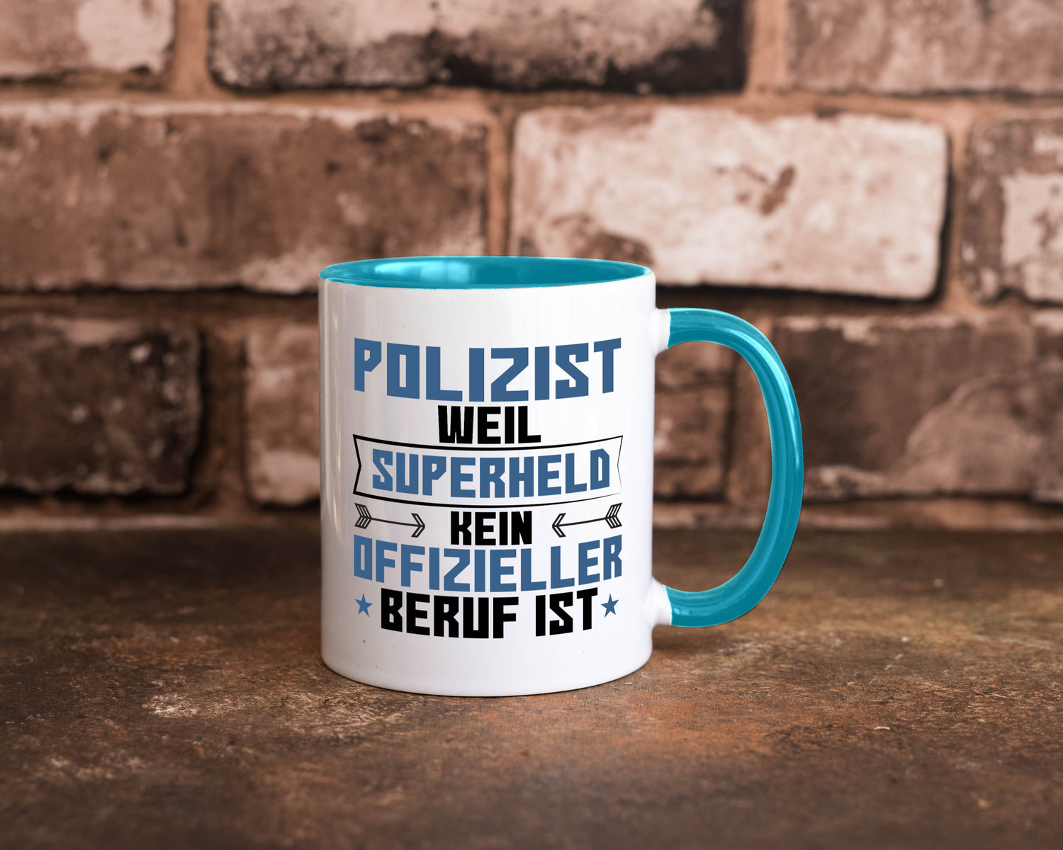 Superheld Polizist | Polizei lustiger Spruch Geschenk Humor Geschenkidee Tasse