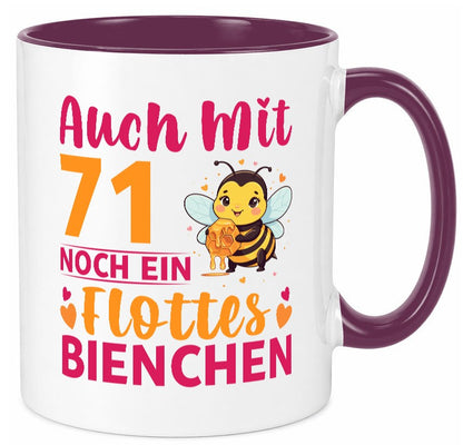 71. Geburtstag | Flottes Bienchen 71 Jahre Geschenk Geschenkidee lustiger Tasse