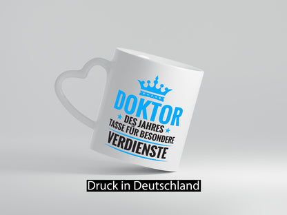 Besonderer Verdienst: Doktor | Doktorand Doktortitel Humor Geschenkidee Tasse