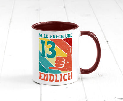 13. Geburtstag | 13 Jahre Wild und Frech Humor Geschenkidee Tasse