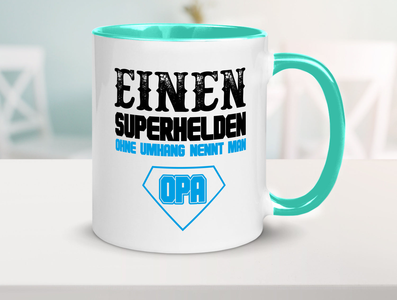 Superheld Opa Geschenk Familie Geschenkidee lustiger Spruch Tasse