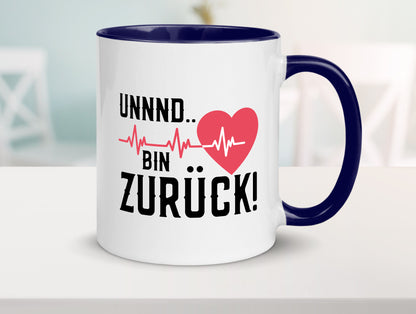 Bin zurück | Herzschlag Reanimation Puls Arzt Klinik Geschenk Humor