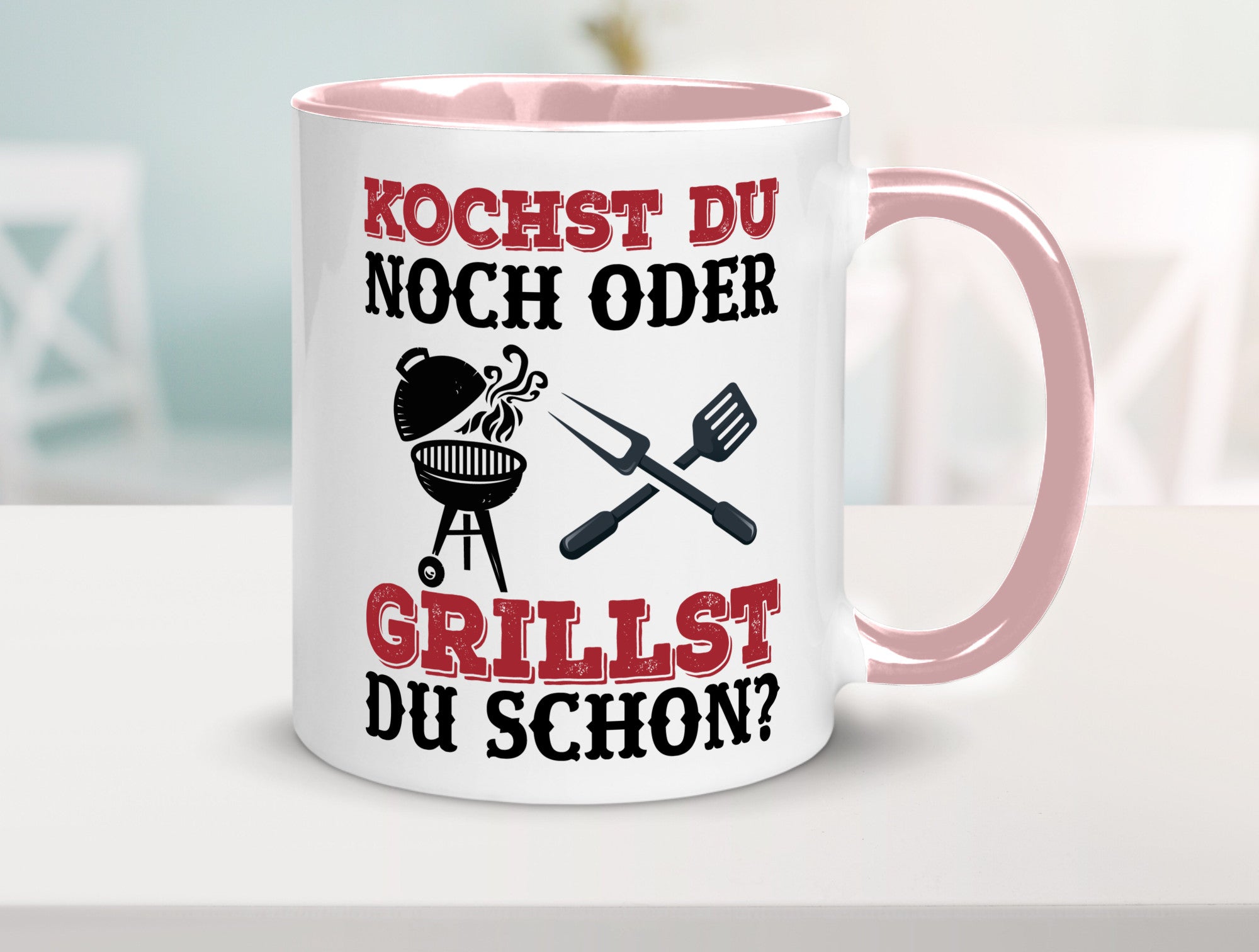 Grillst du schon? | Spruch Tasse Grillen Männer Geschenkidee Humor