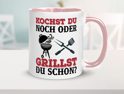 Grillst du schon? | Spruch Tasse Grillen Männer Geschenkidee Humor