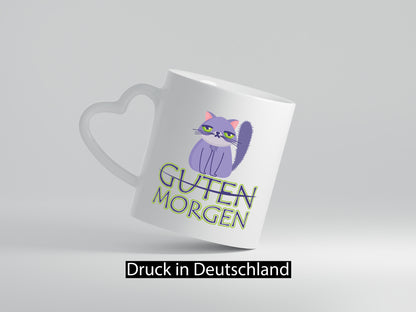 Guten Morgen Katze v2 lustig Tierliebhaber Humor Geschenk Tasse