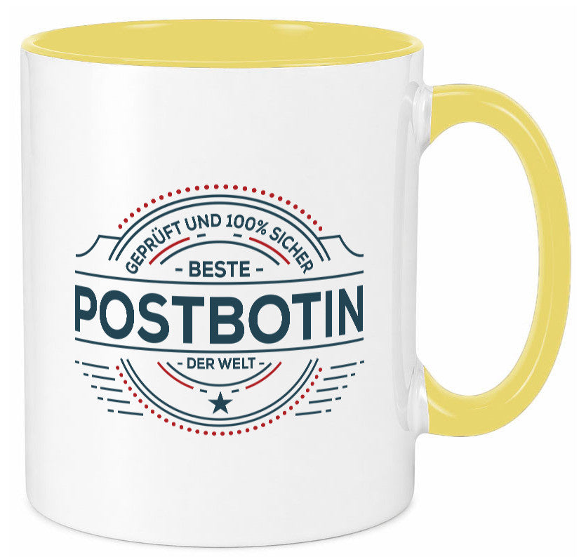 Geprüft und sicher: Postbotin | Beruf Post Briefträger lustiger Spruch Geschenk