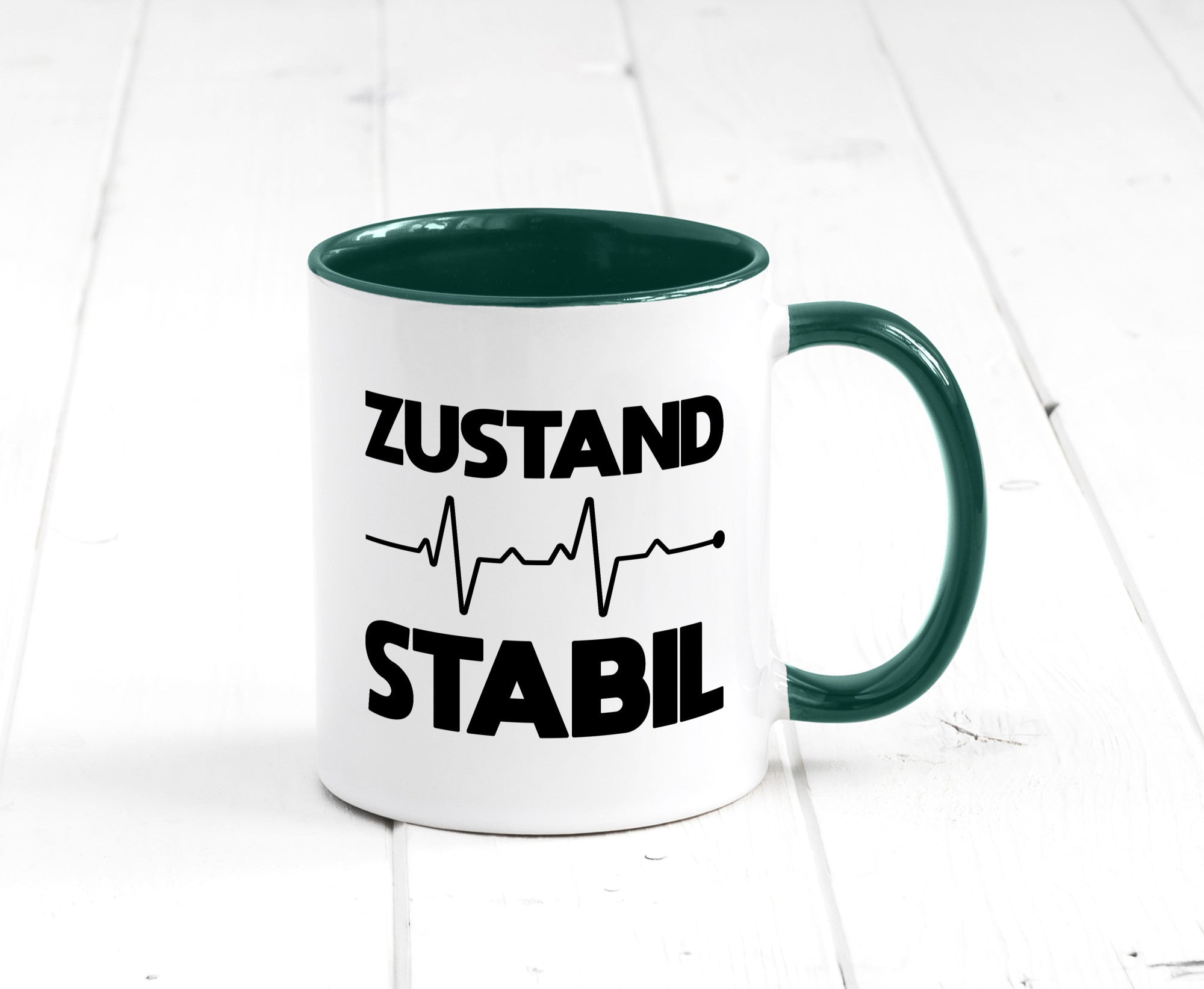 Zustand Stabil | Herzschlag Heartbeat lustiger Spruch Geschenk Humor