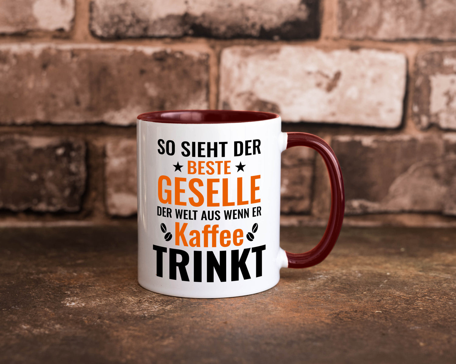 Kaffee trinkt: Geselle | Handwerker lustig Humor Geschenkidee Geschenk Tasse