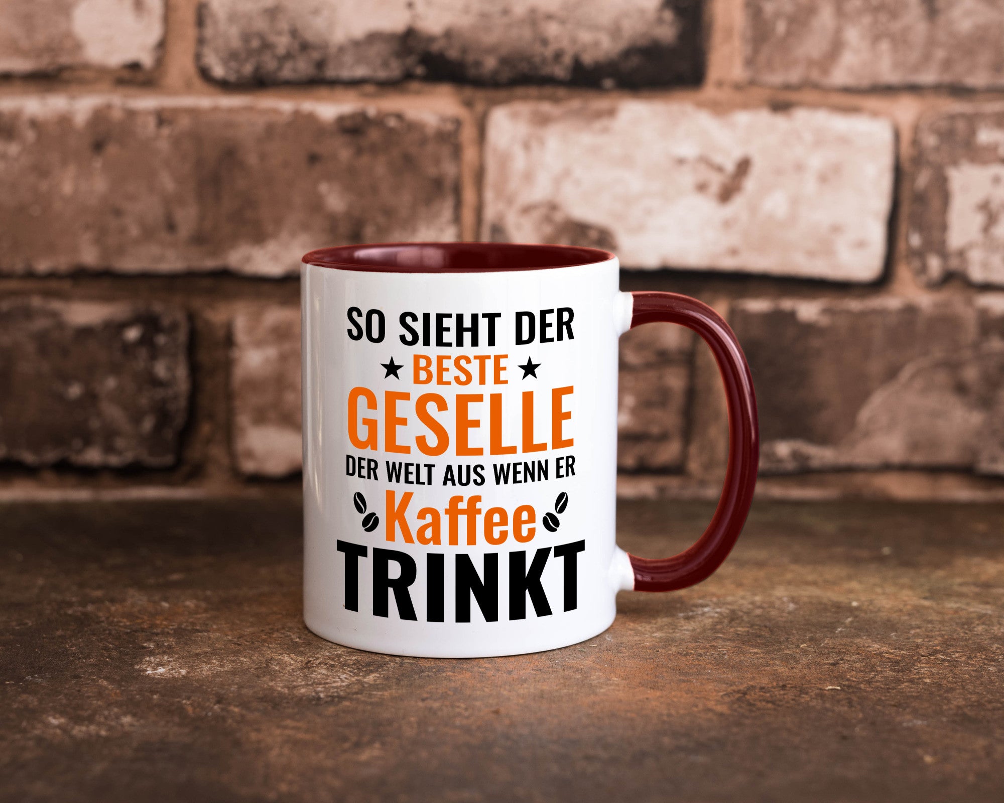 Kaffee trinkt: Geselle | Handwerker lustig Humor Geschenkidee Geschenk Tasse
