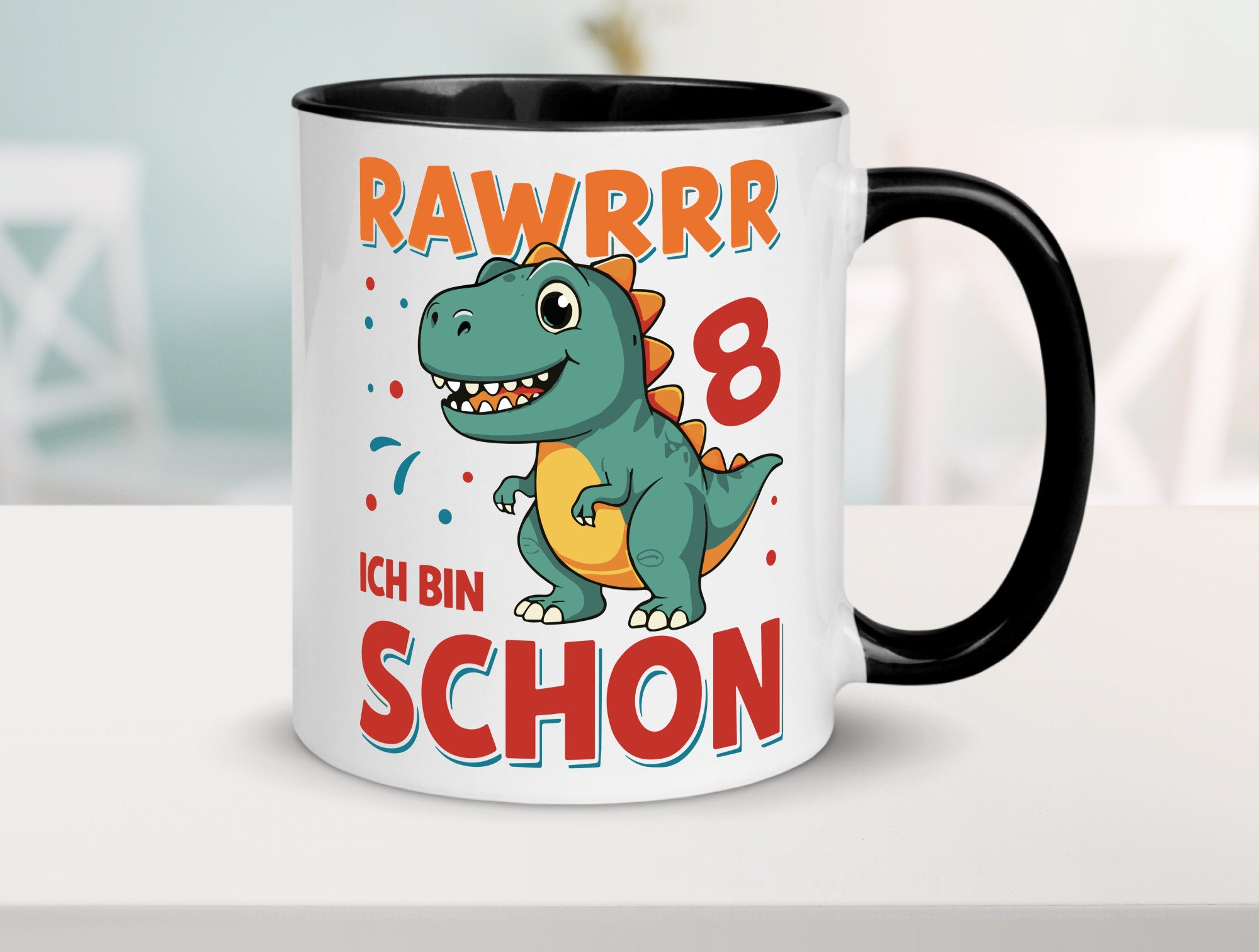 8. Geburtstag | 8 Jahre Raw ich bin schon T-Rex Geschenk Geschenkidee lustiger