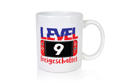 Level 9 Freigeschaltet | 9. Geburtstag Zocker Gamer Humor Geschenkidee Tasse