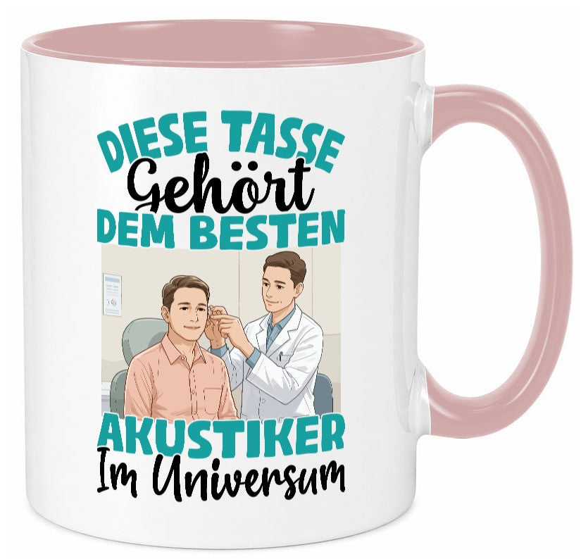 Im Universum: Akustiker | Akustik Hörgeräteakustik Geschenk Humor Geschenkidee Tasse
