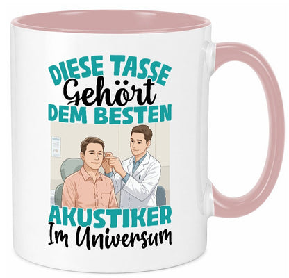 Im Universum: Akustiker | Akustik Hörgeräteakustik Geschenk Humor Geschenkidee Tasse