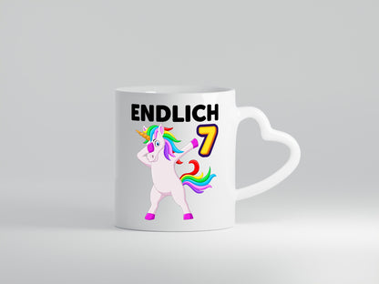 7. Geburtstag | endlich 7 Jahre Einhorn Mädchen lustiger Spruch Geschenk