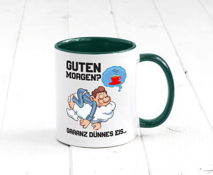 Ganz dünnes Eis | Morgenmuffel Tasse Kaffeetrinker Geschenkidee Humor