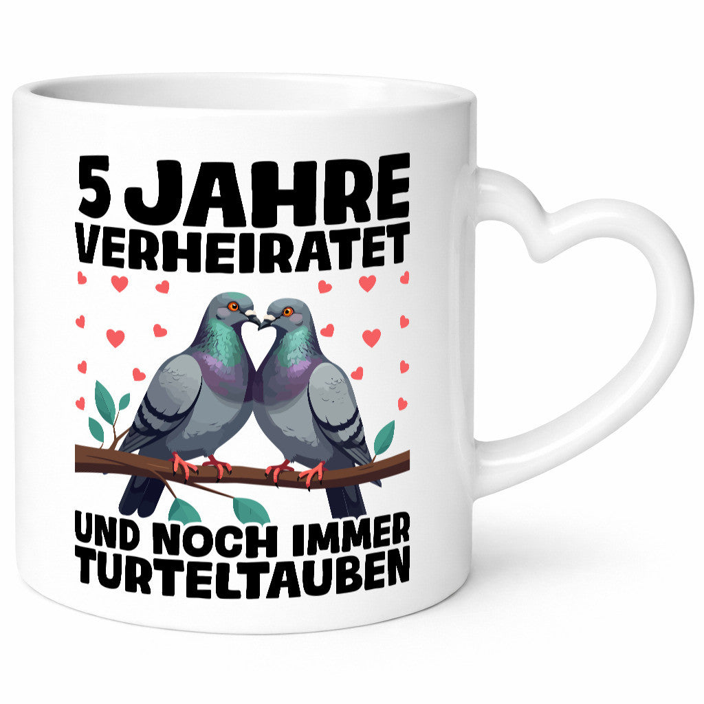 5 Jahre verheiratet | Turteltauben Ehe Ehepaar Humor Geschenkidee Tasse
