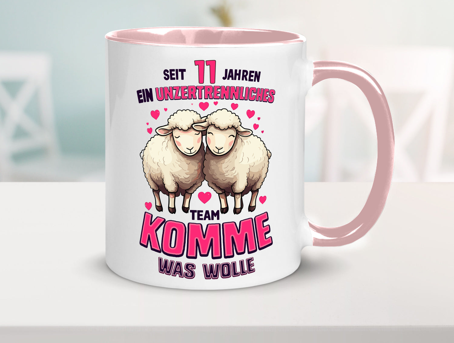 11 Jahre Verheiratet | ein Team Ehepaar v2 Humor Geschenkidee Tasse