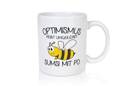 Optimismus umgekehrt heißt Sumsimitpo | Biene lustiger Spruch Geschenk Humor