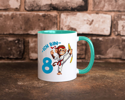 Ich bin 8 | 8. Geburtstag Karate Kampfsport Affe lustiger Spruch Geschenk