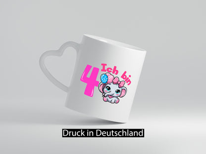 4. Geburtstag | 4 Jahre Elefant Mädchen lustiger Spruch Geschenk Geschenkidee