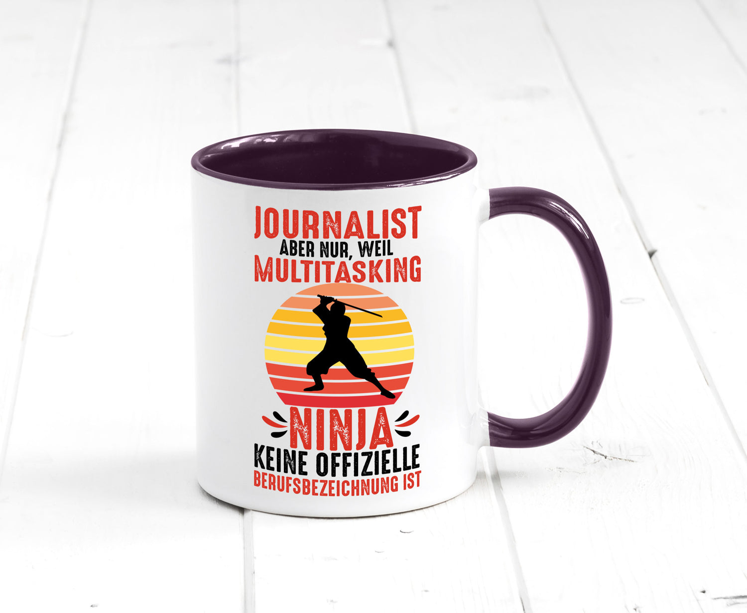 Journalist weil Multitasking Ninja kein Beruf ist Geschenk Arbeit Kollegen Büro