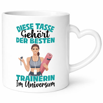Im Universum: Trainerin | Sportverein Humor lustig Geschenkidee Geschenk Tasse