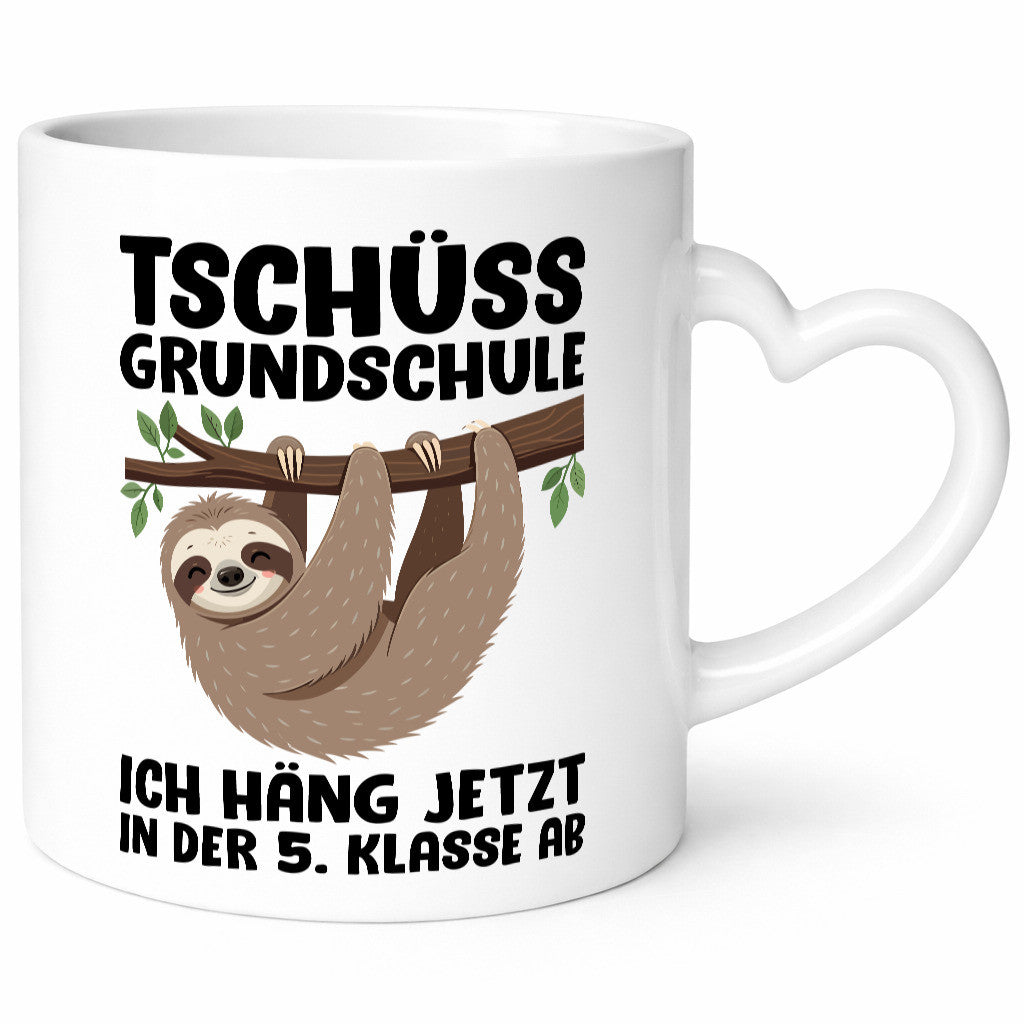 Tschüss Grundschule ich häng jetzt in der 5. Klasse ab Humor Geschenkidee Tasse
