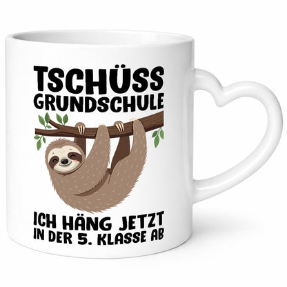 Tschüss Grundschule ich häng jetzt in der 5. Klasse ab Humor Geschenkidee Tasse