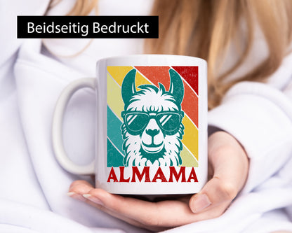 Almama | Lama Mutter Muttertag lustig Familie Geschenkidee Geschenk Tasse