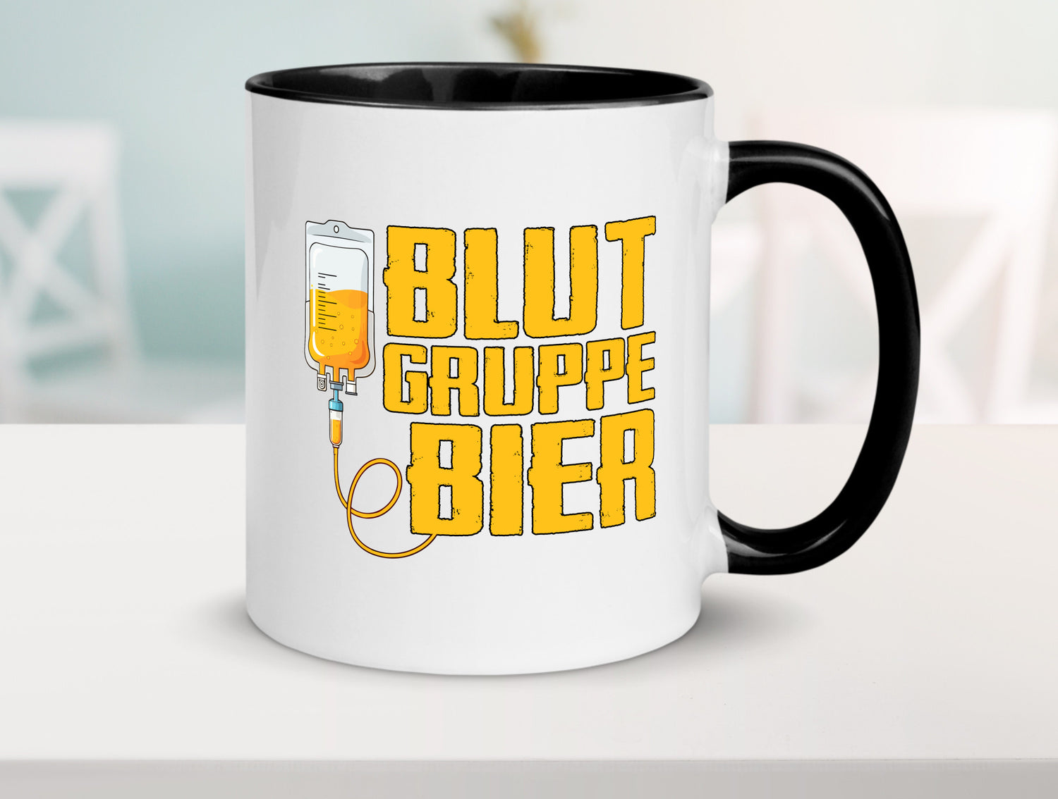Blutgruppe Bier | Saufen Trinken Biertrinker Humor Geschenkidee Tasse