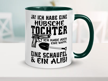 Hübsche Tochter Geschenk Familie Geschenkidee lustiger Spruch Tasse