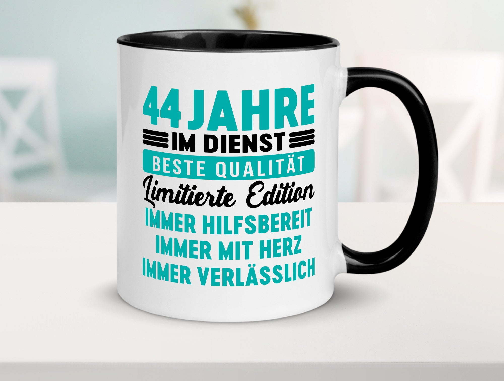 44 Jahre im Dienst | Jubiläum Arbeit v5 lustig Kollegen Büro Geschenk Tasse