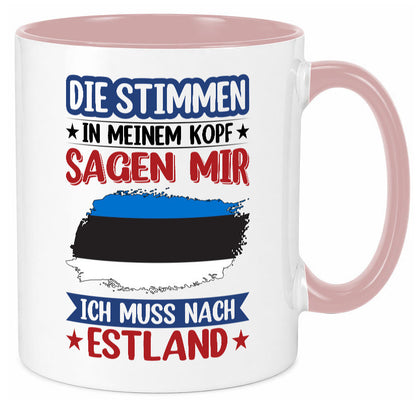 Estland | Urlaub Stimmen in meinem Kopf Traumland Geschenkidee Humor Tasse